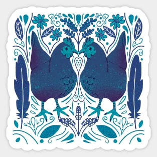 Jungle Fowl Blue Sticker